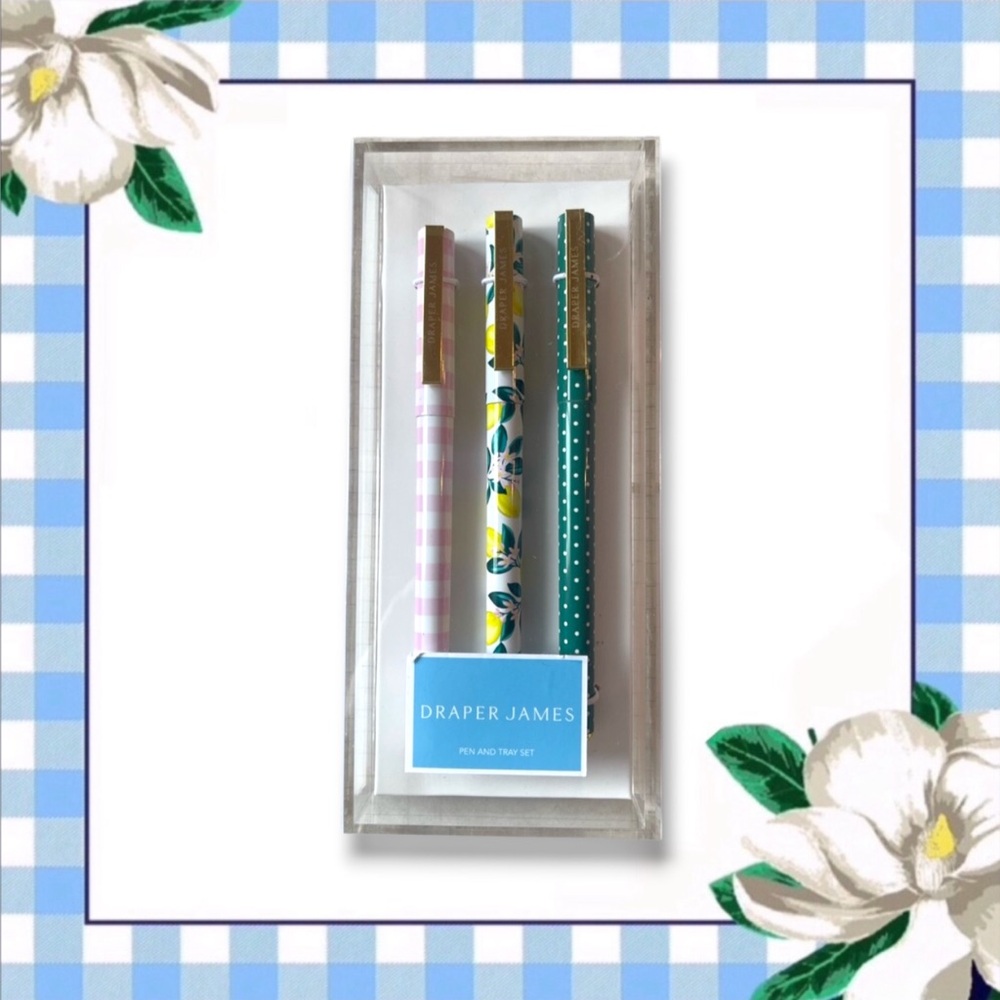 Draper James Floral and Polka Dot Pen Set